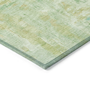HomeRoots 10' Stylish Fern Green & Copper Abstract Washable Area Rug – Ideal for Indoor & Outdoor Spaces! 658710