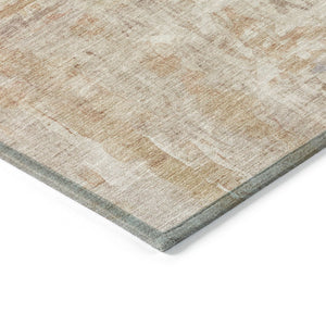 HomeRoots 9' X 12' Abstract Beige and Salmon Washable Area Rug – Durable, Stylish, and Perfect for Indoors or Outdoors! 658715