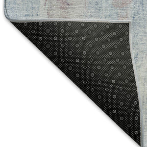 HomeRoots 8' X 10' Blue and Blush Abstract Area Rug - Stylish, Durable, Washable Indoor/Outdoor Design for Modern Spaces 658720