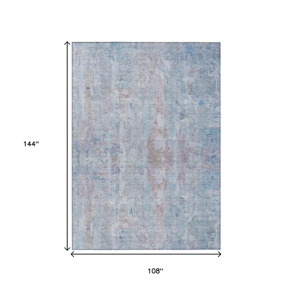 HomeRoots 9' Blue and Blush Abstract Area Rug - Washable, Durable, Stylish for Indoor and Outdoor Spaces! 658721