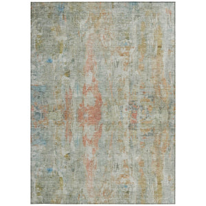 HomeRoots 10' X 14' Sage & Copper Abstract Area Rug - Stylish, Washable Indoor/Outdoor Decor for Any Space 658740