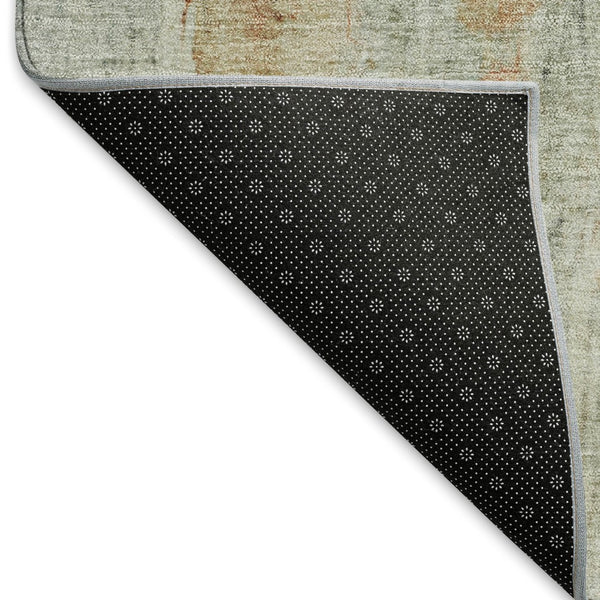 HomeRoots 10' X 14' Sage & Copper Abstract Area Rug - Stylish, Washable Indoor/Outdoor Decor for Any Space 658740