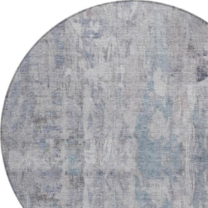 HomeRoots 8' Taupe and Gray Round Abstract Rug – Stylish, Washable, Durable Indoor/Outdoor Area Essential! 658743