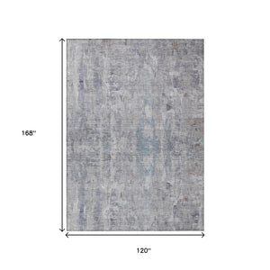 HomeRoots 10' X 14' Durable Taupe and Gray Abstract Washable Area Rug for Indoor and Outdoor Spaces 658746