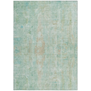 HomeRoots 8' X 10' Turquoise and Copper Abstract Area Rug – Durable, Washable, Indoor/Outdoor Decor for Any Space 658750