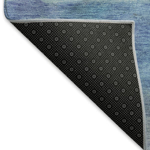 HomeRoots 10' Blue and Ivory Abstract Area Rug - Washable, Durable, Perfect for Indoor and Outdoor Spaces! 658764