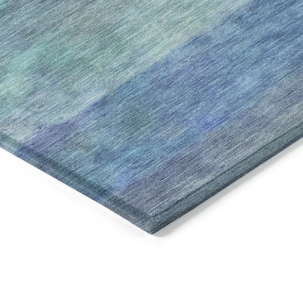 HomeRoots 10' Blue and Ivory Abstract Area Rug - Washable, Durable, Perfect for Indoor and Outdoor Spaces! 658764