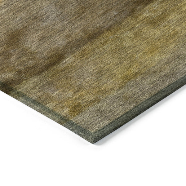 HomeRoots 8' Round Abstract Washable Indoor-Outdoor Area Rug in Brown & Taupe – Durable, Stylish & Easy Care! 658767