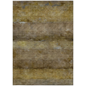 HomeRoots 8' x 10' Washable Brown & Taupe Abstract Area Rug – Indoor/Outdoor, Durable & Stylish for High-Traffic Spaces 658768