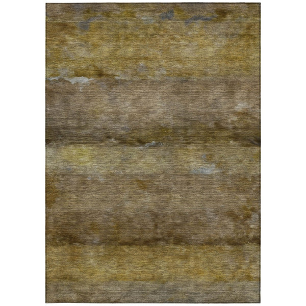 HomeRoots 8' x 10' Washable Brown & Taupe Abstract Area Rug – Indoor/Outdoor, Durable & Stylish for High-Traffic Spaces 658768