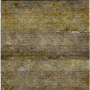 HomeRoots 9' X 12' Abstract Brown and Taupe Washable Area Rug for Indoor/Outdoor Use - Stylish & Durable! 658769