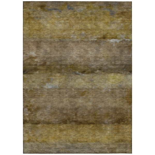 HomeRoots 9' X 12' Abstract Brown and Taupe Washable Area Rug for Indoor/Outdoor Use - Stylish & Durable! 658769