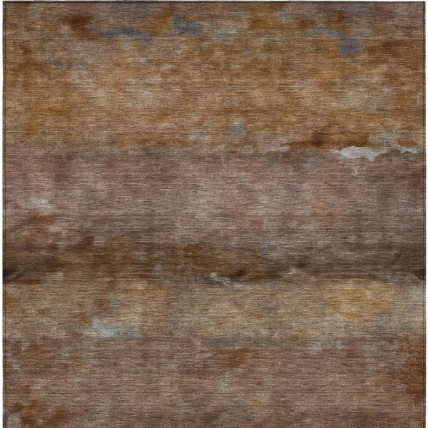 HomeRoots 9' X 12' Khaki and Brown Abstract Area Rug – Stylish, Washable Indoor/Outdoor Rug for All Spaces! 658787