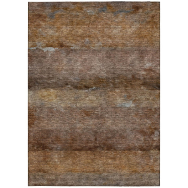 HomeRoots 10' Khaki and Brown Abstract Area Rug - Durable, Washable, Stylish for Indoor/Outdoor Living Spaces 658788