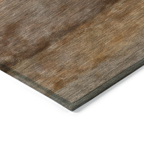 HomeRoots 10' Khaki and Brown Abstract Area Rug - Durable, Washable, Stylish for Indoor/Outdoor Living Spaces 658788