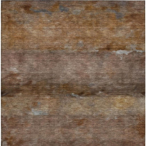 HomeRoots 10' Khaki and Brown Abstract Area Rug - Durable, Washable, Stylish for Indoor/Outdoor Living Spaces 658788