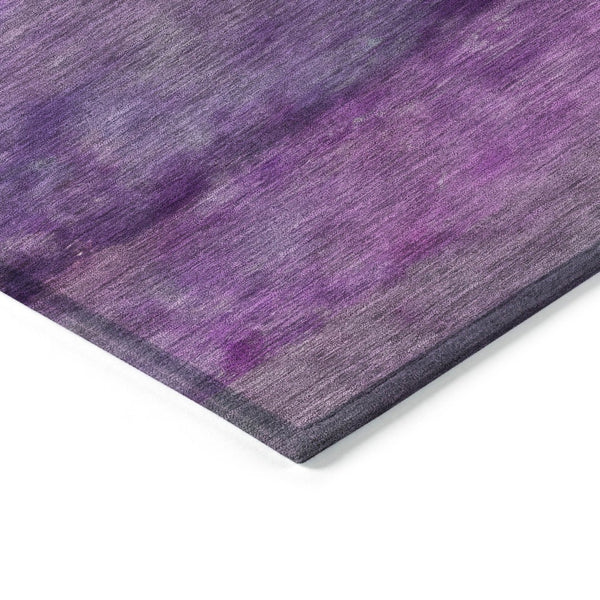 HomeRoots 8' Round Abstract Area Rug in Purple & Plum – Washable, Durable, Modern Design for Indoor/Outdoor Use 658797