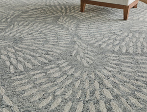 Feizy Rugs Wallace Hand-tufted Wool Rug - Modern Floral & Botanical Design For Stylish, High-traffic Spaces Gray,Ivory Wool Wal8a38fgry000f00