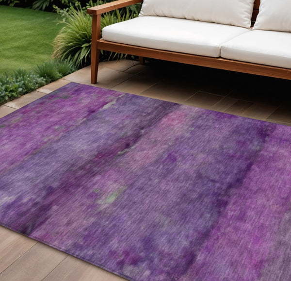 HomeRoots 10' Abstract Purple & Plum Washable Area Rug - Indoor/Outdoor Durable, Stylish, & Easy Care Design 658800