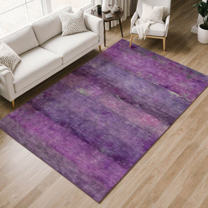 HomeRoots 10' Abstract Purple & Plum Washable Area Rug - Indoor/Outdoor Durable, Stylish, & Easy Care Design 658800
