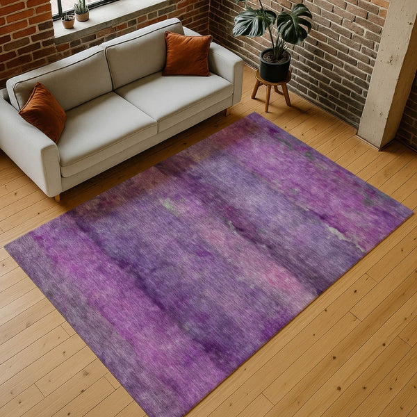 HomeRoots 10' Abstract Purple & Plum Washable Area Rug - Indoor/Outdoor Durable, Stylish, & Easy Care Design 658800