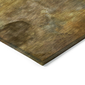 HomeRoots 10' Copper & Gold Abstract Washable Area Rug - Durable Indoor/Outdoor Design for Modern Spaces 658812