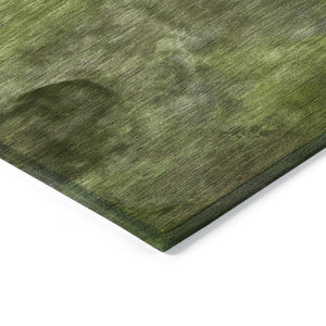 HomeRoots 8' X 10' Olive Green & Gray Abstract Area Rug – Stylish, Washable, Indoor/Outdoor, Durable & Versatile 658822