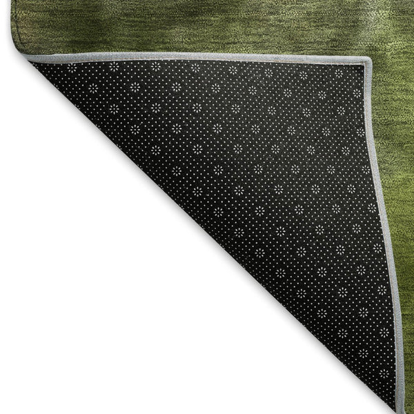 HomeRoots 9' X 12' Stylish Olive Green and Gray Abstract Area Rug - Washable, Durable for Indoor/Outdoor Use 658823