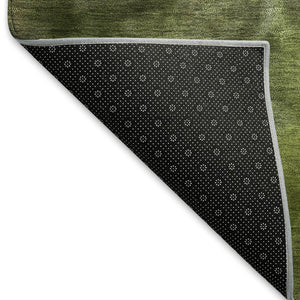 HomeRoots 10' Olive Green and Gray Abstract Washable Area Rug – Durable, Stain-Resistant, Indoor/Outdoor Style! 658824