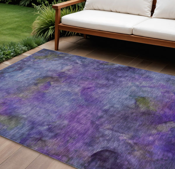 HomeRoots 8' X 10' Purple & Lavender Abstract Area Rug - Durable, Washable, Stylish for Indoor & Outdoor Use 658834
