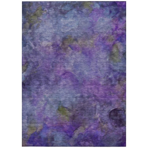 HomeRoots 10' Vibrant Purple & Lavender Abstract Area Rug - Washable, Stain-Resistant for Indoor & Outdoor Use 658836
