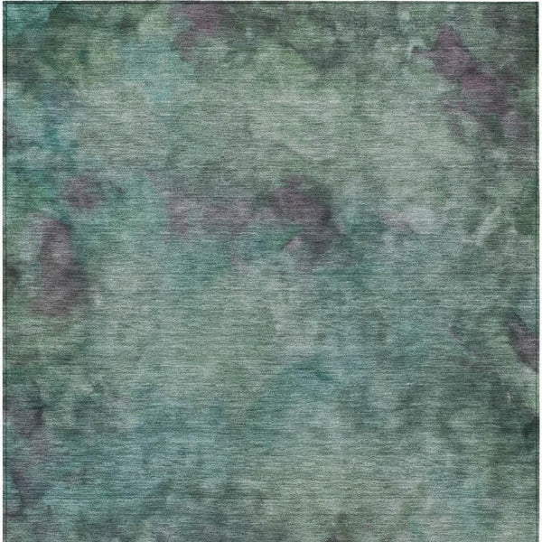 HomeRoots 9' X 12' Vibrant Teal Blue & Purple Abstract Area Rug - Washable, Durable, Indoor/Outdoor Versatility! 658841