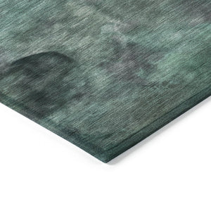 HomeRoots 9' X 12' Vibrant Teal Blue & Purple Abstract Area Rug - Washable, Durable, Indoor/Outdoor Versatility! 658841