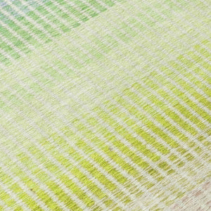 HomeRoots 8' Vibrant Chili Red, Green & Blue Round Striped Washable Rug – Perfect for Indoor & Outdoor Spaces! 658881