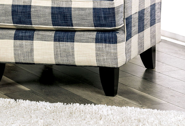 English Elm Transitional High Back Stripe Chair with Rolled Arms for Coastal Comfort and Supportive Seating Appeal Ivory 32 L x 36 W x 37 H B2741P375958