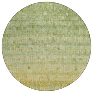 HomeRoots 8' Sage and Gold Striped Washable Area Rug - Stylish, Durable, and Perfect for Indoor & Outdoor Spaces! 658977