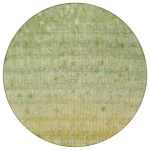 HomeRoots 8' Sage and Gold Striped Washable Area Rug - Stylish, Durable, and Perfect for Indoor & Outdoor Spaces! 658977