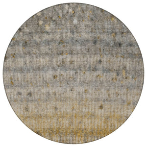 HomeRoots 8' Taupe and Gold Striped Washable Area Rug - Durable, Stylish Indoor/Outdoor Rug for Busy Homes 658983
