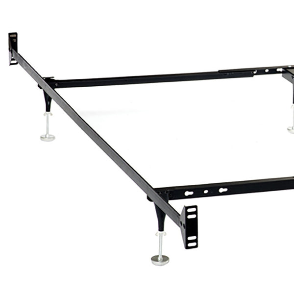 English Elm Renee Powder-coated Steel California King Bed Frame with Low-profile Matte Black Design B062P472427