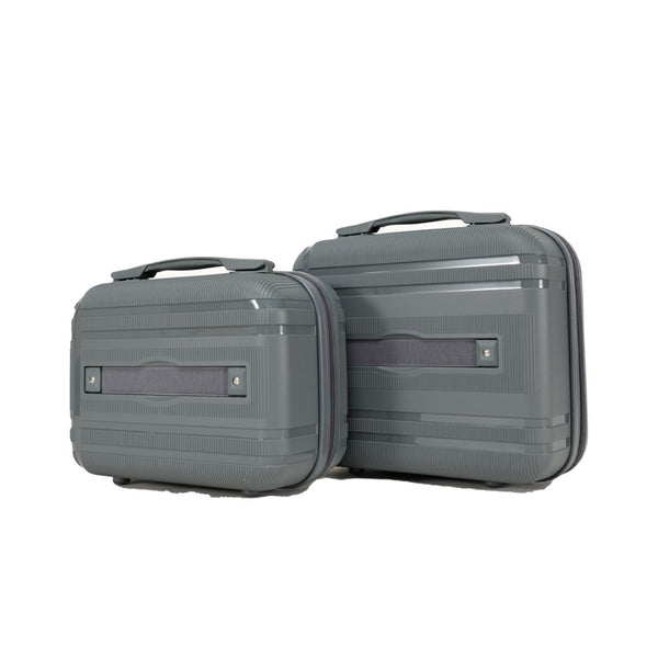 English Elm 6-piece Hard Shell Spinner Luggage Set Expandable Polypropylene with Combo Lock Grey T3292P328854