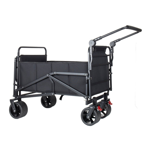 English Elm 2-in-1 Folding Wagon Chair with All-terrain Wheels Oxford Fabric 650lb Outdoor W2932P425338