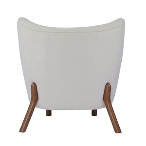 English Elm Christopher Knight Home® - Bella Plush Upholstered Armless Accent Chair with Curved Boucle Design, Birch Wood Legs, Cozy Support Off White 31 L x 27 W x 19 H N776P246078W