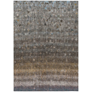 HomeRoots 10' Brown and Beige Striped Washable Indoor-Outdoor Area Rug - Durable, Stylish, and Easy Care! 659004