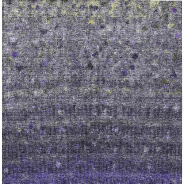 HomeRoots 5' X 8' Purple And Gray Striped Indoor-Outdoor Rug | Durable, Machine Washable & Stylish Design! 659018