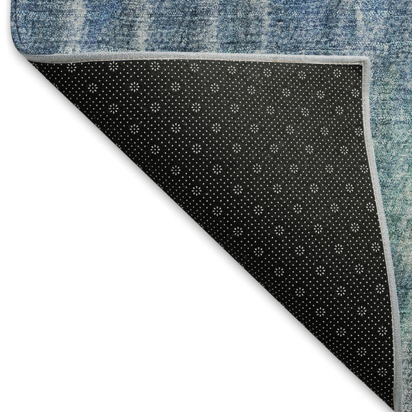 HomeRoots 10' Blue and Ivory Abstract Washable Area Rug - Durable Indoor/Outdoor Design for High-Traffic Use 659028