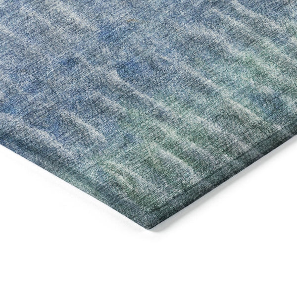 HomeRoots 10' Blue and Ivory Abstract Washable Area Rug - Durable Indoor/Outdoor Design for High-Traffic Use 659028