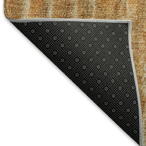 HomeRoots 8' X 10' Copper and Beige Abstract Rug - Stylish, Washable, Durable for Indoor & Outdoor Spaces! 659032