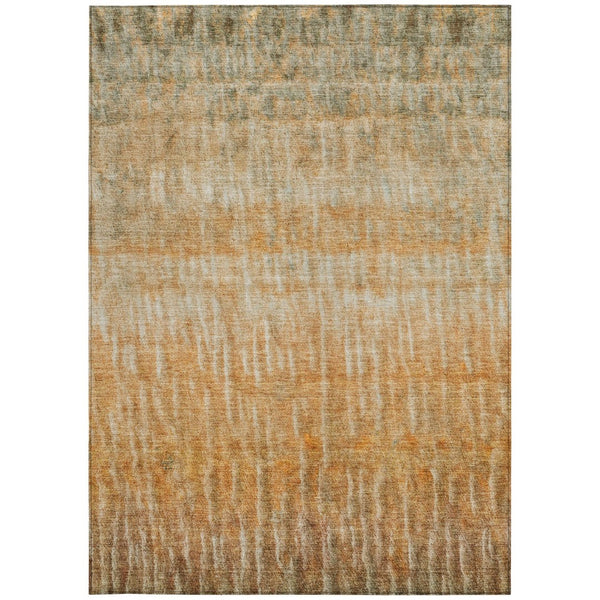HomeRoots 10' Copper & Beige Abstract Area Rug – Stylish, Washable, Durable for Indoor & Outdoor Spaces! 659034