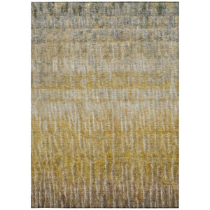 HomeRoots 10' Contemporary Gold Beige & Gray Abstract Washable Area Rug for Indoor & Outdoor Spaces 659040