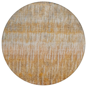 HomeRoots 8' Vibrant Round Abstract Area Rug - Washable Polyester for Indoor & Outdoor Use, Stain-Resistant Design 659043